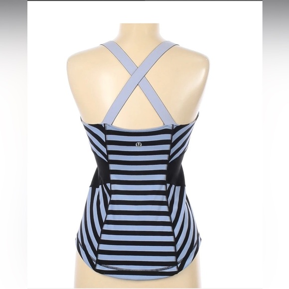 Lululemon Athletica Blue and Black Striped One Piece - Picture 2 of 7